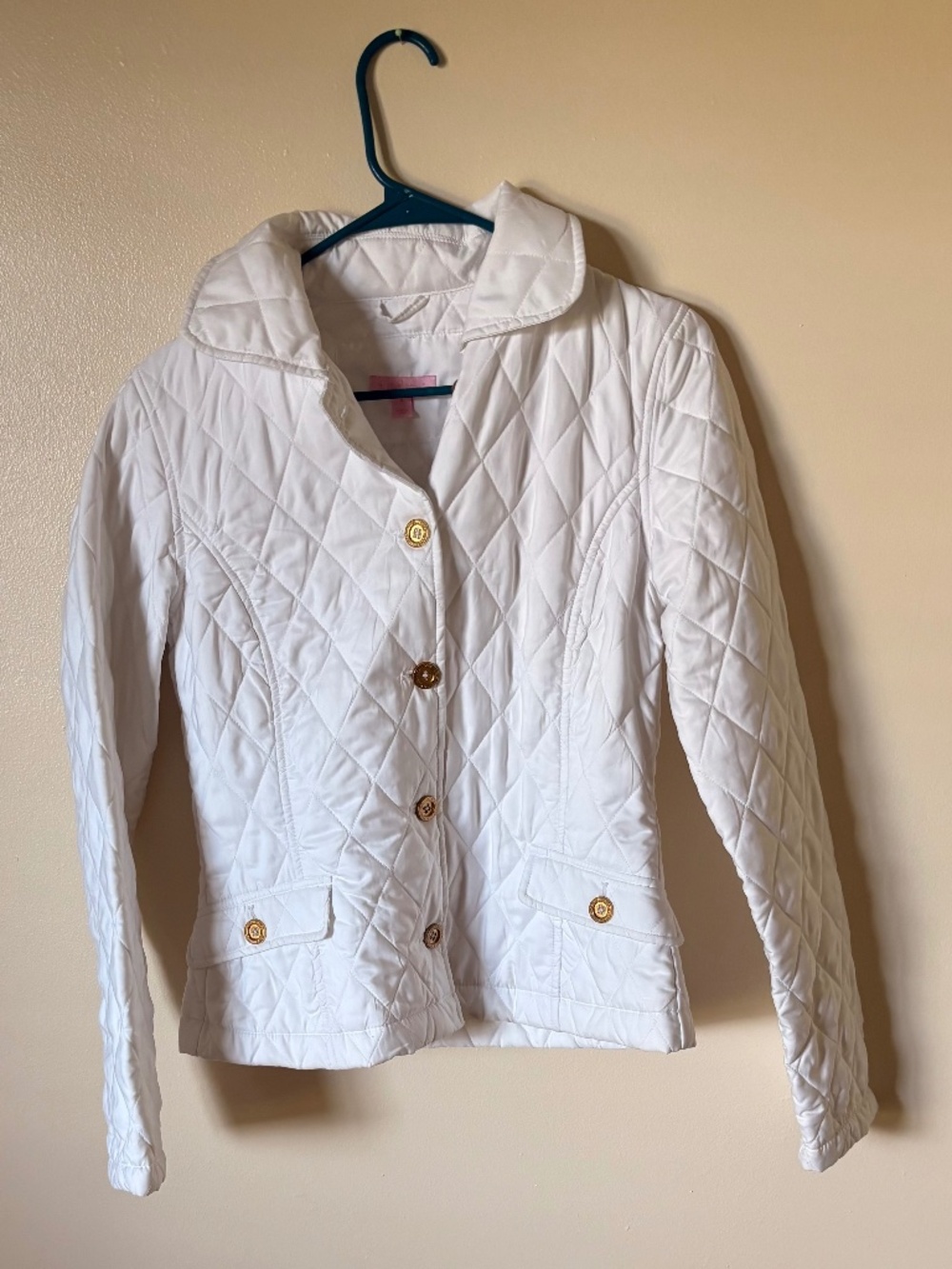 Lily Pulitzer white quilted jacket